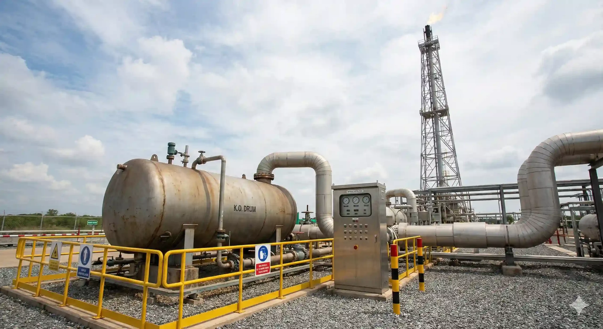 Industrial Flare Stack Site