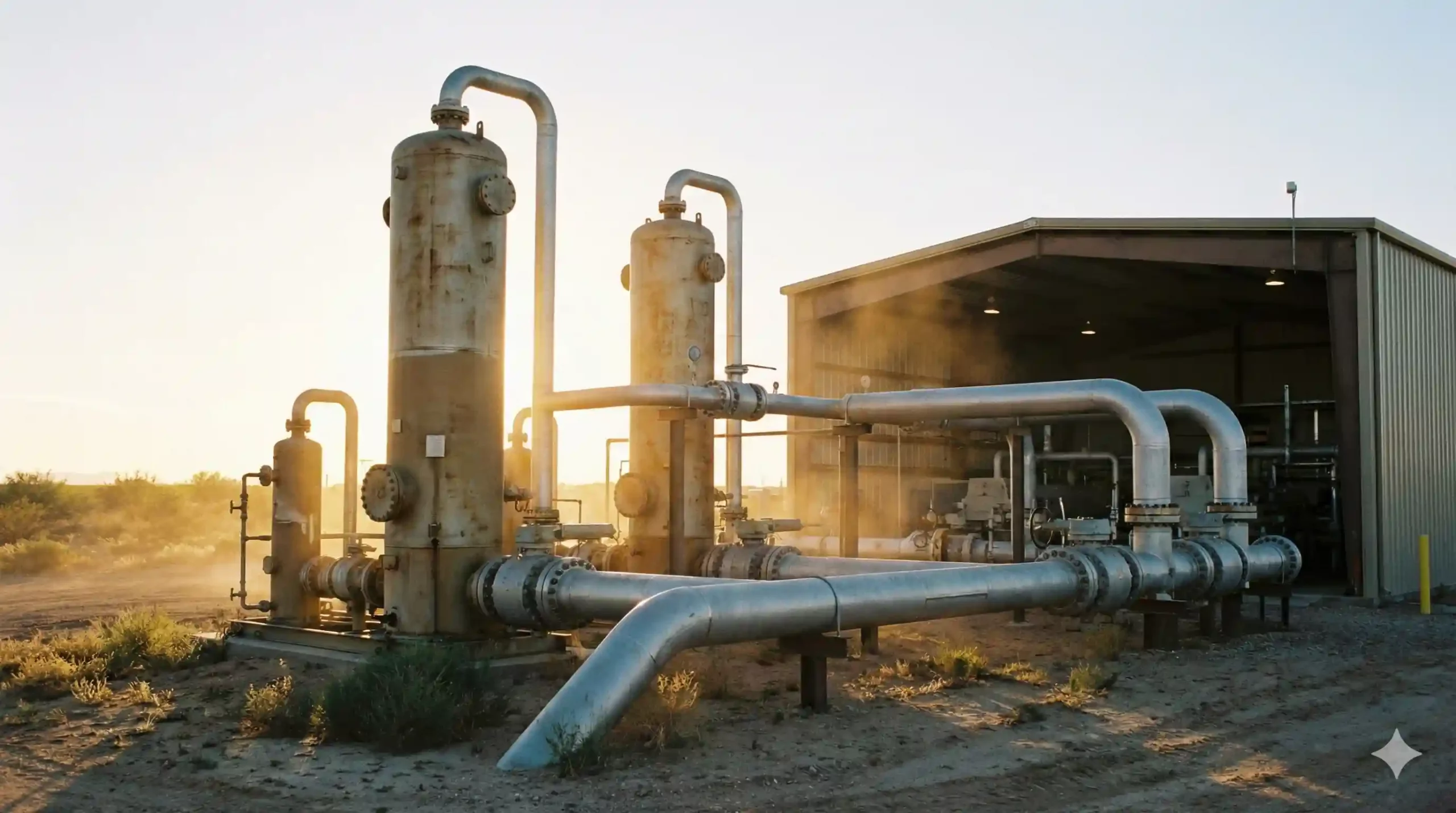 Gas Compressor Station Site View